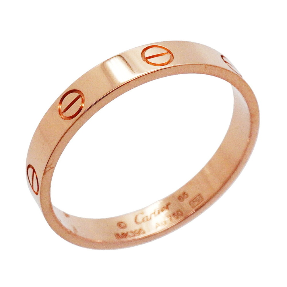 Cartier Mini Love Ring, 18K Pink Gold, Size 65, Men's